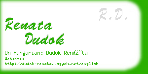 renata dudok business card